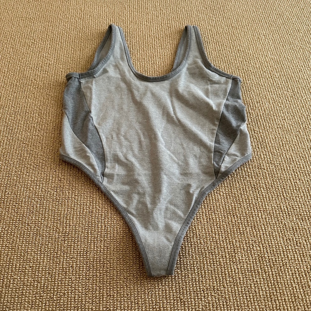 Skims Heather Gray Outdoor Basics Tank Thong Bodysuit, Size 3X NWT